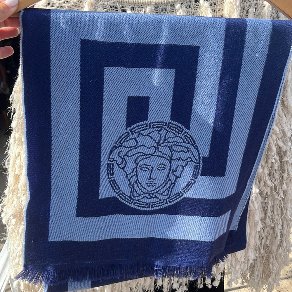 Versace Blue Scarf.